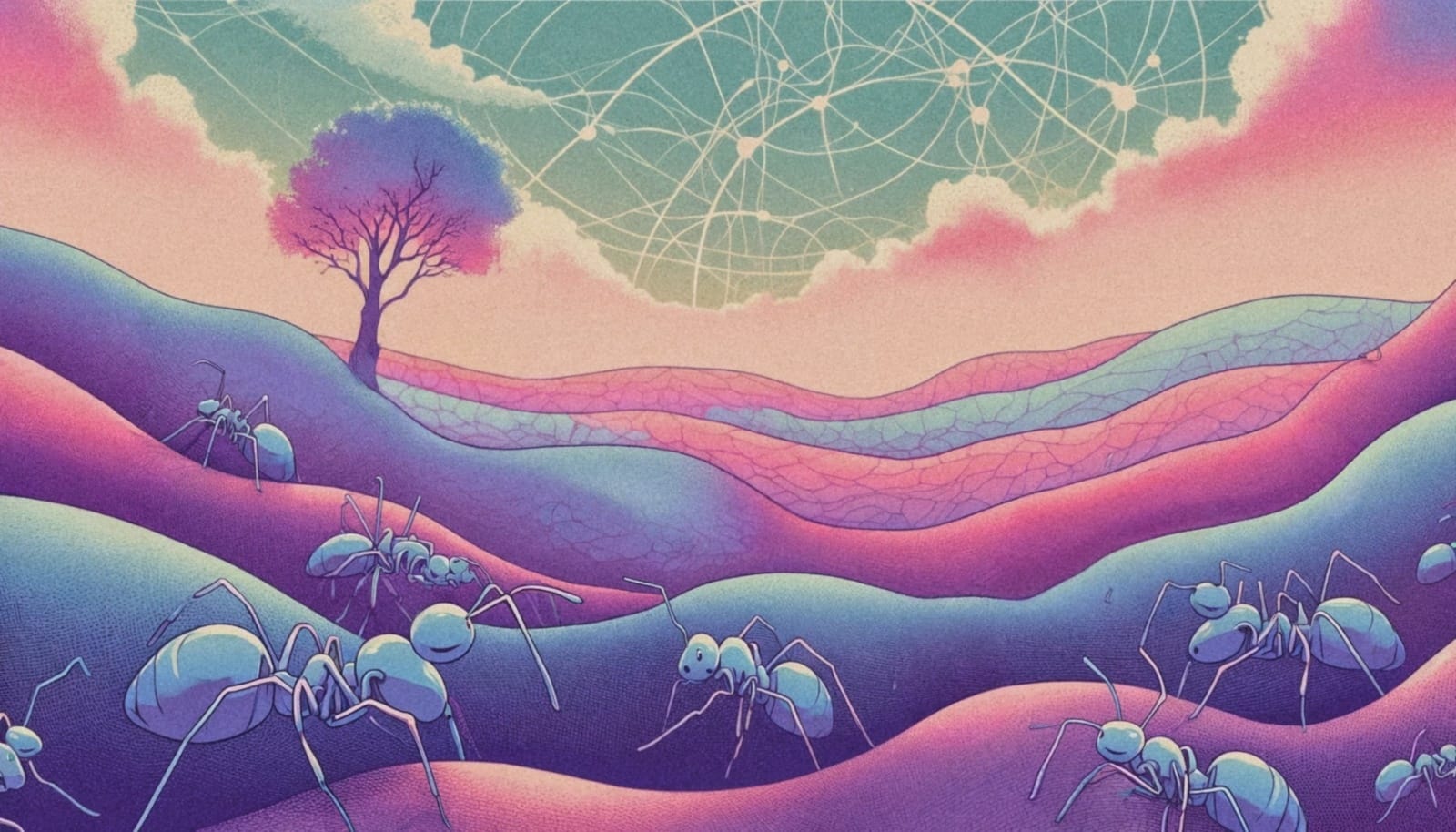 Illustration made by ChatGPT. Some ants are deformed but I enjoy the style.